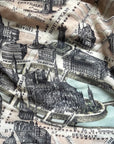 Paris Vintage Birdseye Map Scarf