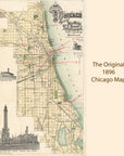 Vintage Chicago Map Scarf – Chicago Illinois Map