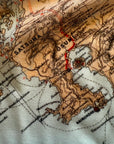 Close-up of an old map showing a region labeled 'Satsuma' and 'Osumi'.