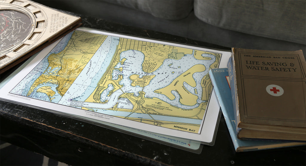Mission Bay, CA Nautical Chart Placemat