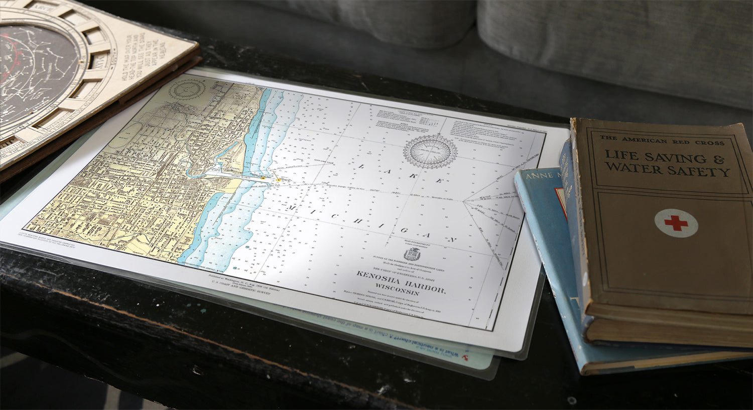 Kenosha, Wisconsin Vintage 1921 Chart Placemat