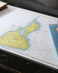 Old Saybrook, CT Nautical Chart Placemats, set of 4