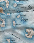 Lake Winnipesaukee, NH Vintage Topo Map Scarf