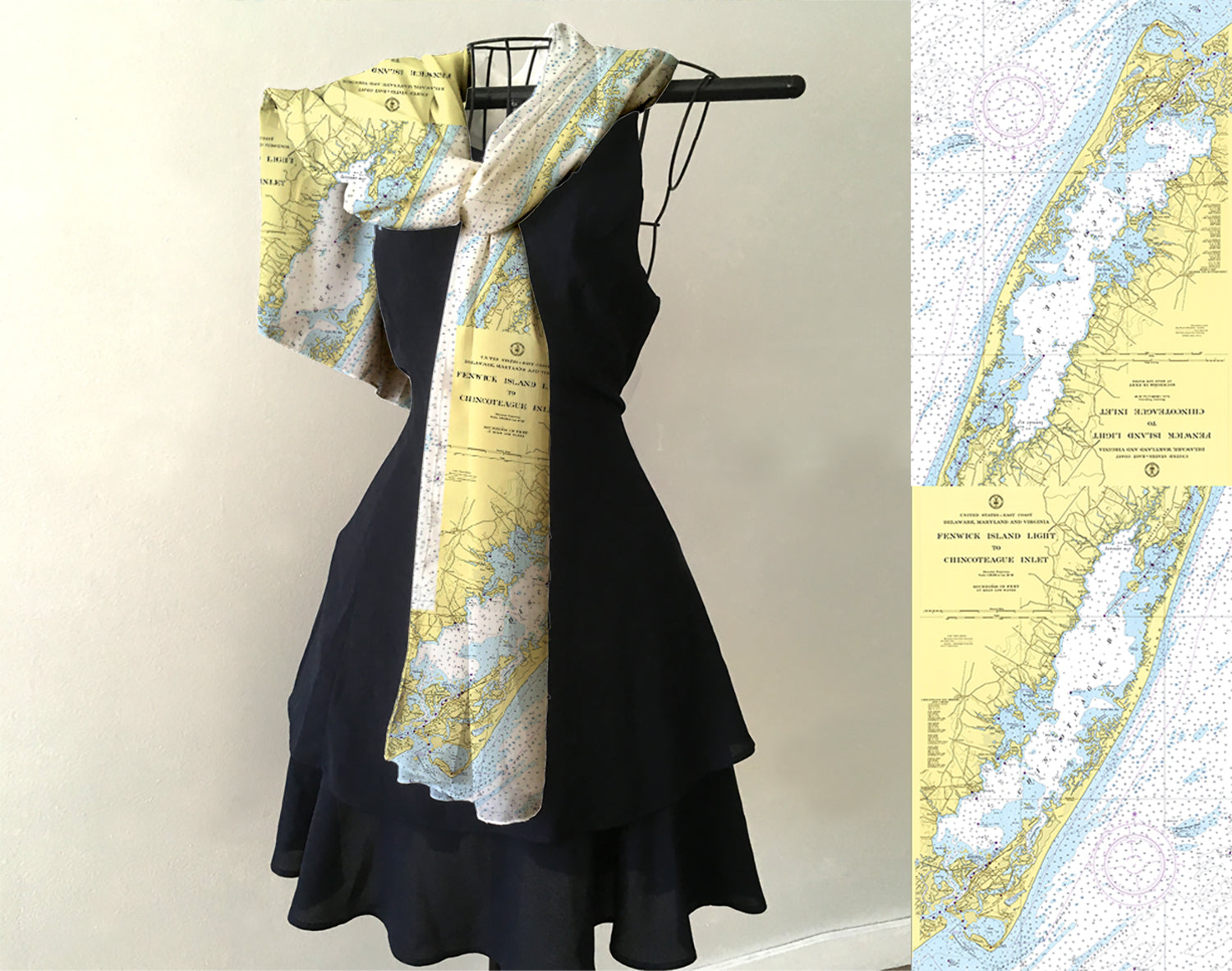 Assateague National Seashore, Fenwick Island to Chincoteague Chart Scarf