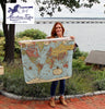 Illustrated World Map Baby Blanket - by Ernest Dudley Chase - Super Soft