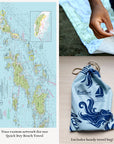 British Virgin Islands Imray Chart Sport Towel