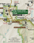 Sequoia National Park Map Scarf – 3-Season Lightweight Wrap – Official Park Map