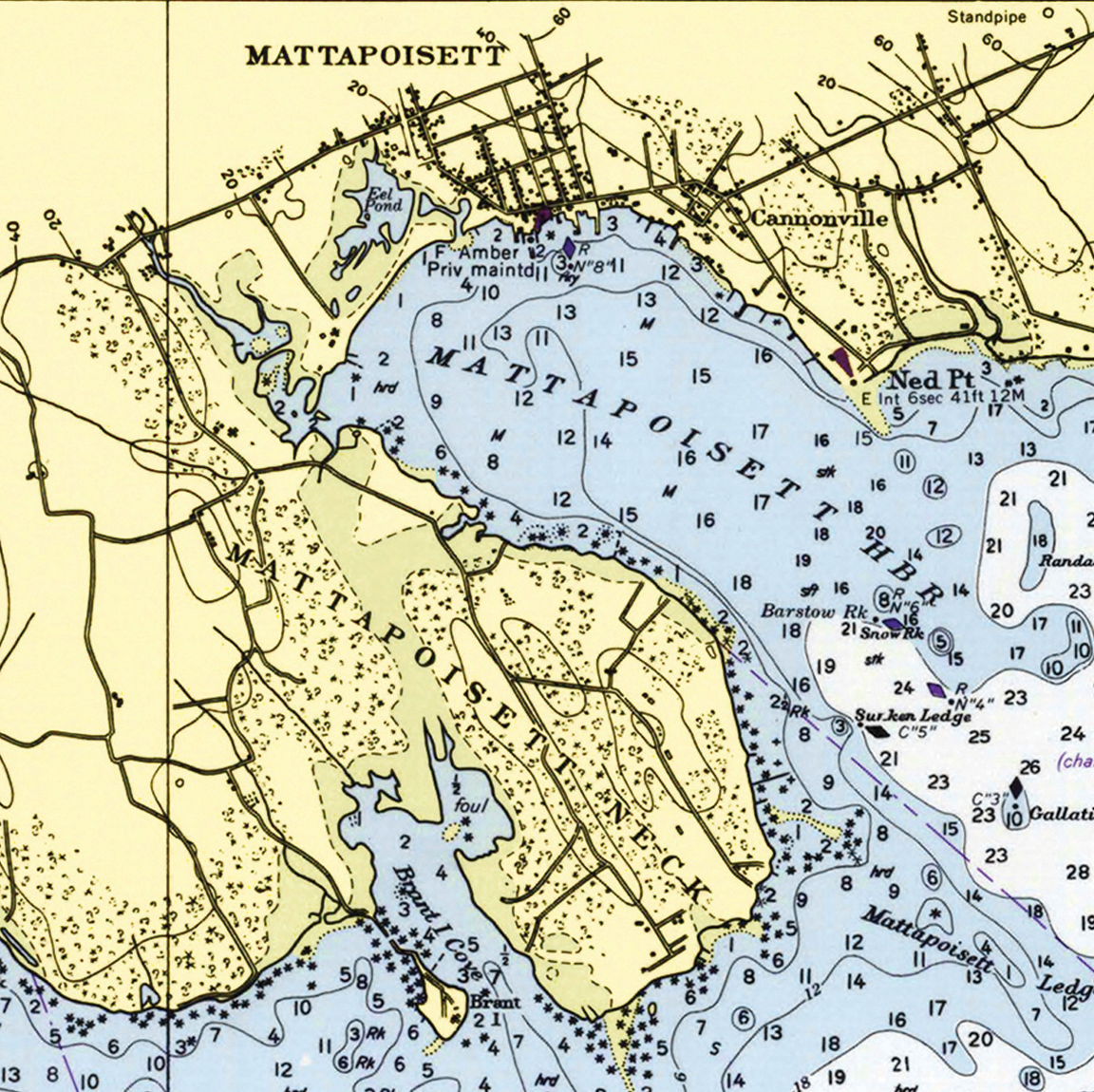 Buzzards Bay with Cuttyhunk, MA Nautical Chart Blanket