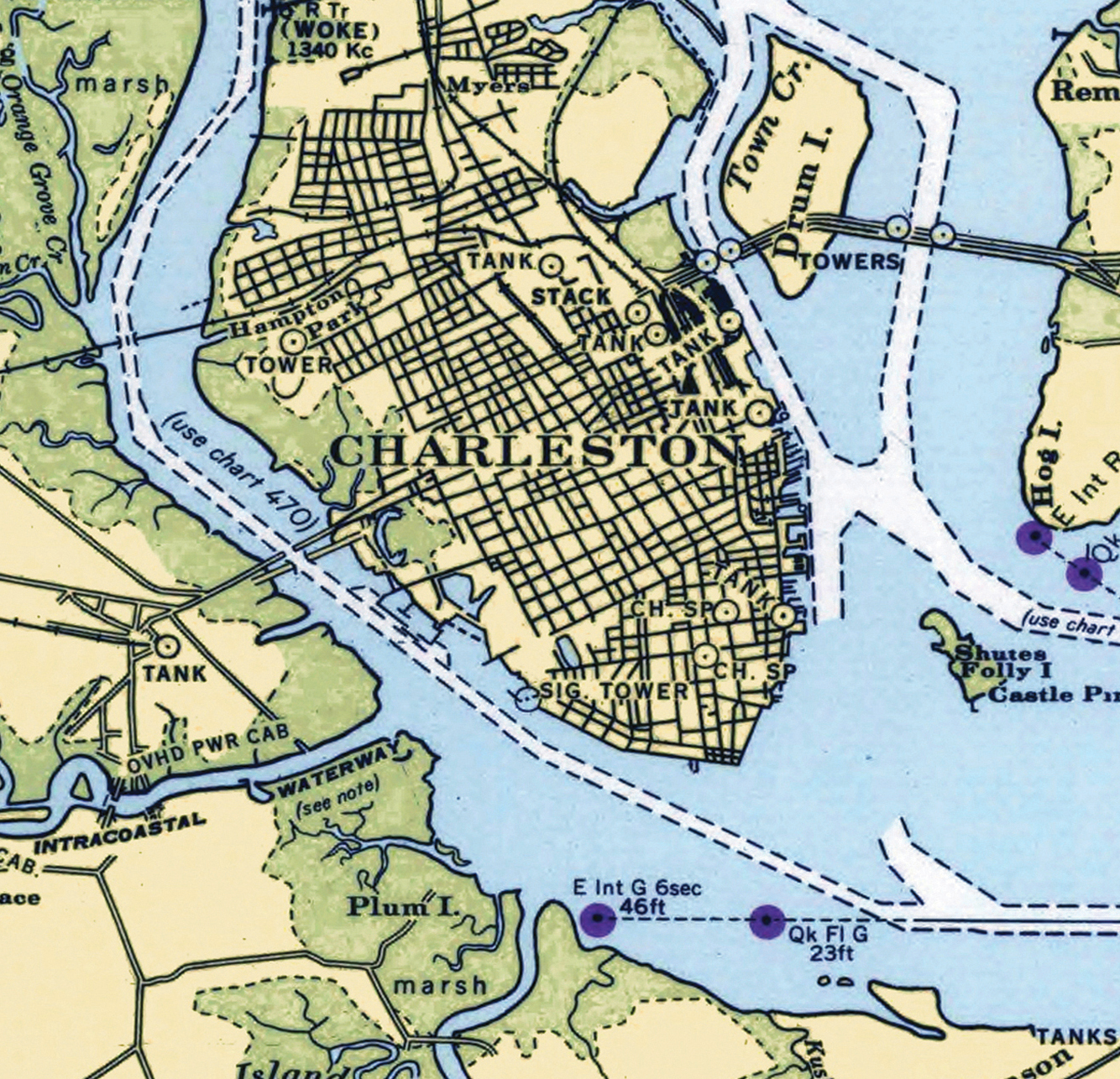 Charleston, SC Chart Blanket