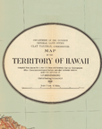 Hawaiian Islands Vintage Map Blanket