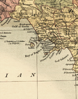 Decorative blanket inspired by an old-world map of Italy with traditional cartography