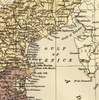 Historic Italy map textile designed with antique styling and geographic detail