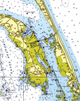 Corolla to Rodanthe (The Outerbanks), Vintage Chart Blanket