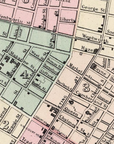 Charleston, SC Vintage 1886 Map Blanket