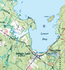 Sebago Lake, Maine, Vintage Topographical Map Blanket