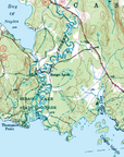 Sebago Lake, Maine, Vintage Topographical Map Blanket