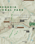 Sequoia National Park Map Scarf – 3-Season Lightweight Wrap – Official Park Map