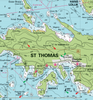 US Virgin Islands Laminated Placemat (St. Thomas & St. John, USVI Nautical Chart)