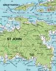 US Virgin Islands Laminated Placemat (St. Thomas & St. John, USVI Nautical Chart)