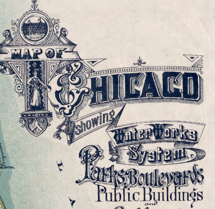 Vintage Chicago Map Scarf – Chicago Illinois Map