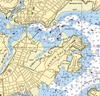 Salem & Marblehead Vintage Nautical Chart Scarf