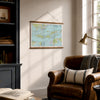 Virgin Islands Nautical Chart Canvas Wall Scroll
