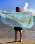 US Virgin Islands Imray Chart Towel (St. Thomas & St. John, USVI)