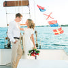 coastal wedding flags