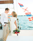 coastal wedding flags