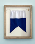 "A" Nautical Flag in Glass-Free Shadow Box Frame - Maritime Tribes USA