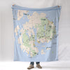 Acadia National Park Map, Maine Blanket - Maritime Tribes USABlanket