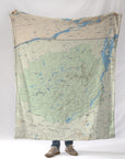 Adirondack Park NY Charted Territory Map Blanket - Maritime Tribes USABlanket
