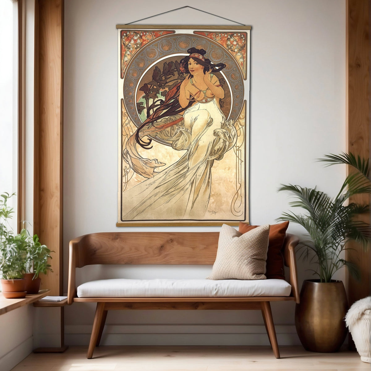 Alphonse Mucha's 'Music' Canvas Wall Scroll - Maritime Tribes USAWALL ART