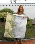 Amelia Island, FL.Nautical Chart Blanket - Maritime Tribes USABlanket