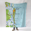 Amelia Island Topo MAp Blanket - Maritime Tribes USABlanket