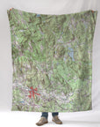 Amherst - Milford, NH topo Map Blanket - Maritime Tribes USABlanket
