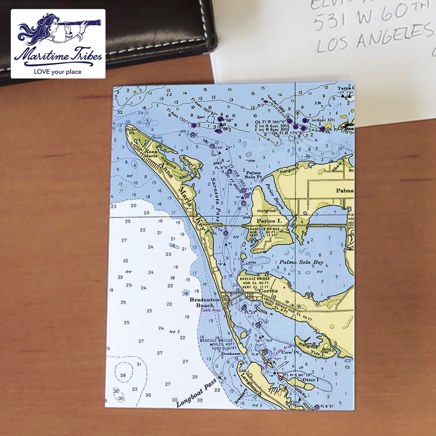Anna Maria Island Notecard, Pack of 24 Notecards - Maritime Tribes USANotecard