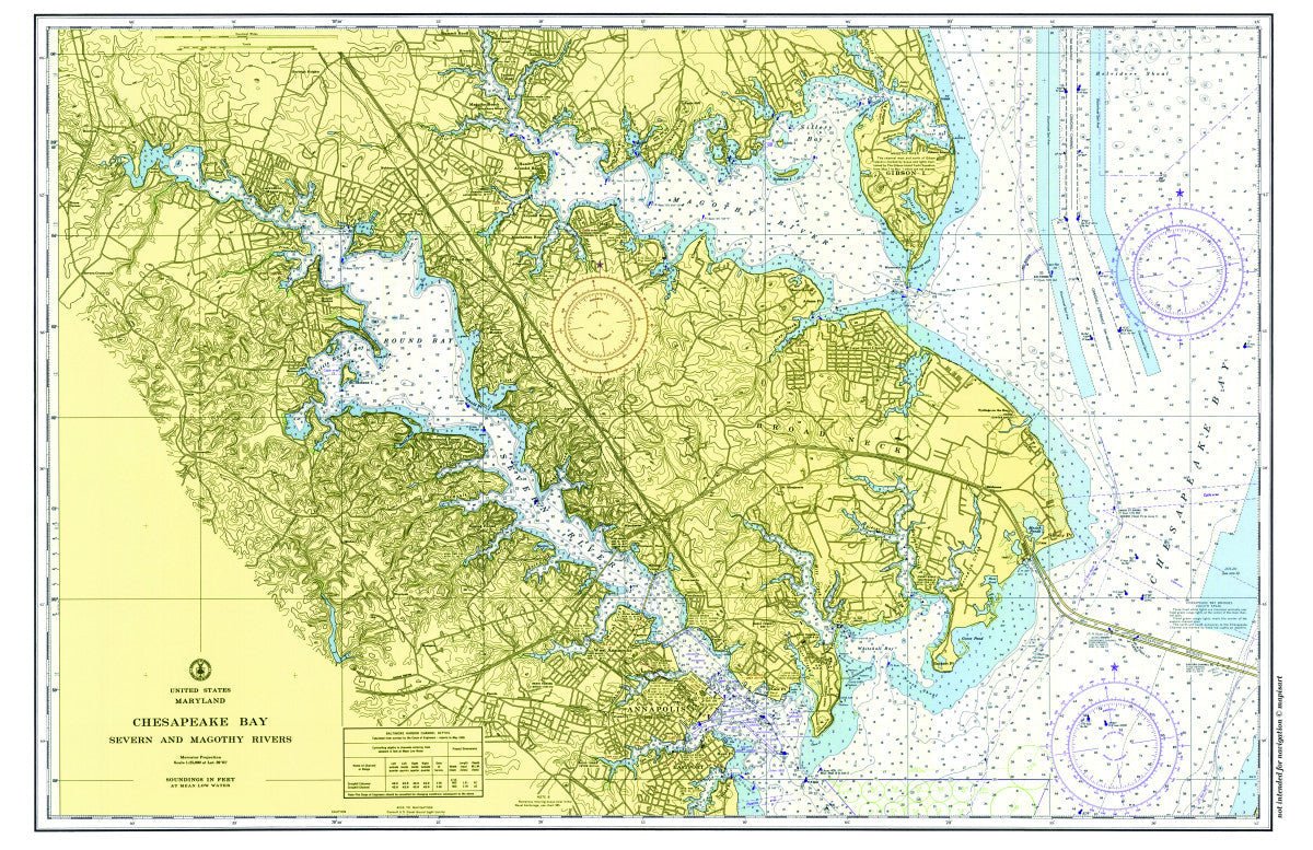 Annapolis, Maryland Chart Placemat - Maritime Tribes USALaminated Placemat