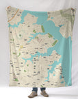 Annapolis Maryland Modern Wave Blanket - Maritime Tribes USABlanket