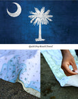 Antiqued Palmetto Flag, Charleston, SC, Quick Dry Towel - Maritime Tribes USATowel