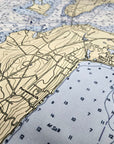 Aquidneck Island Nautical Chart Quick Dry Towel - Maritime Tribes USATowel