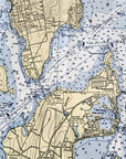 Aquidneck Island Nautical Chart Quick Dry Towel - Maritime Tribes USATowel