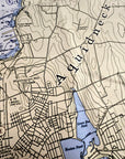 Aquidneck Island Nautical Chart Quick Dry Towel - Maritime Tribes USATowel