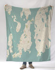 Aquidneck Island, (Newport) RI Map Blanket - Maritime Tribes USABlanket