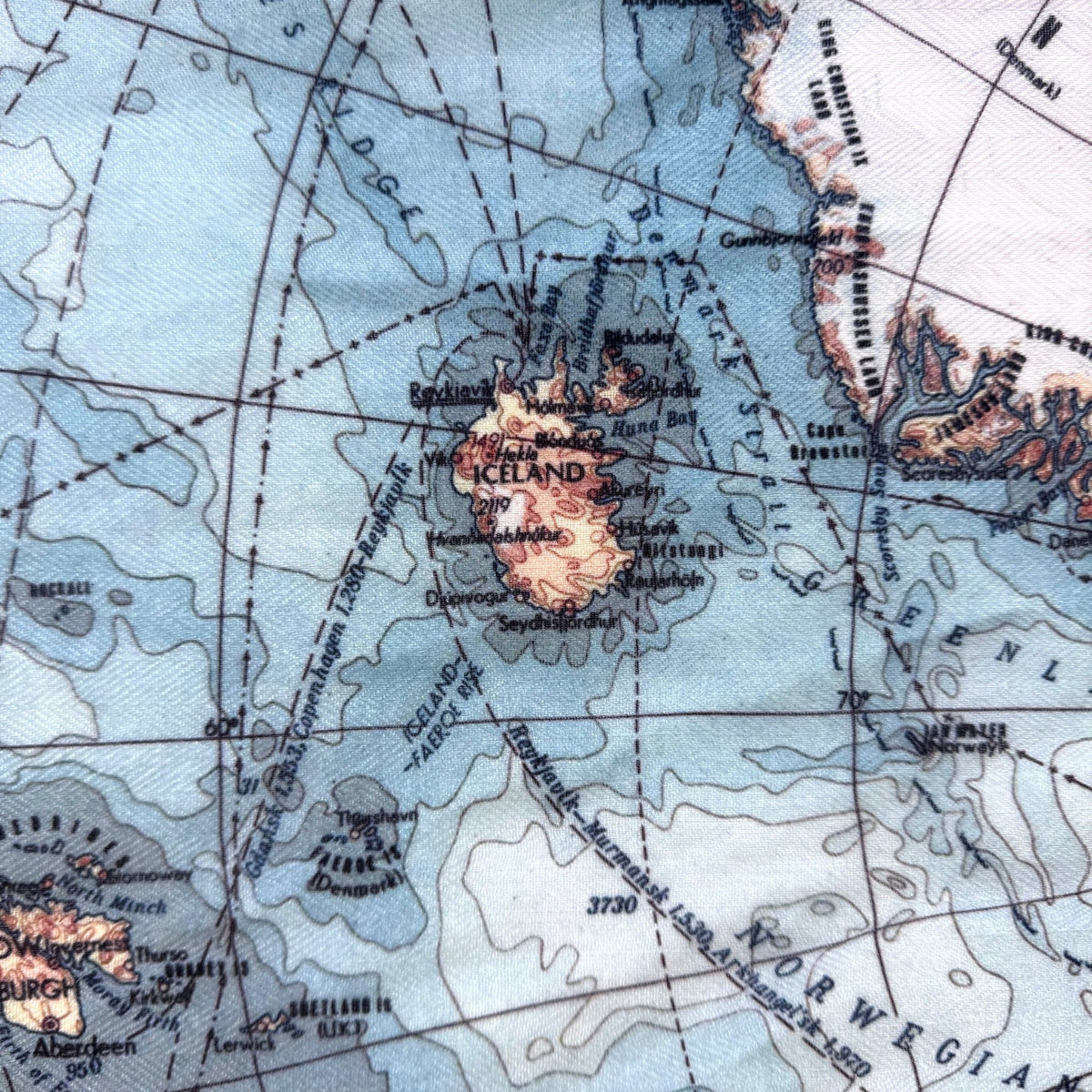 Arctic Circle, Vintage Map Scarf - Maritime Tribes USAScarf