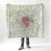 Athens Topo Map Blanket - Maritime Tribes USABlanket