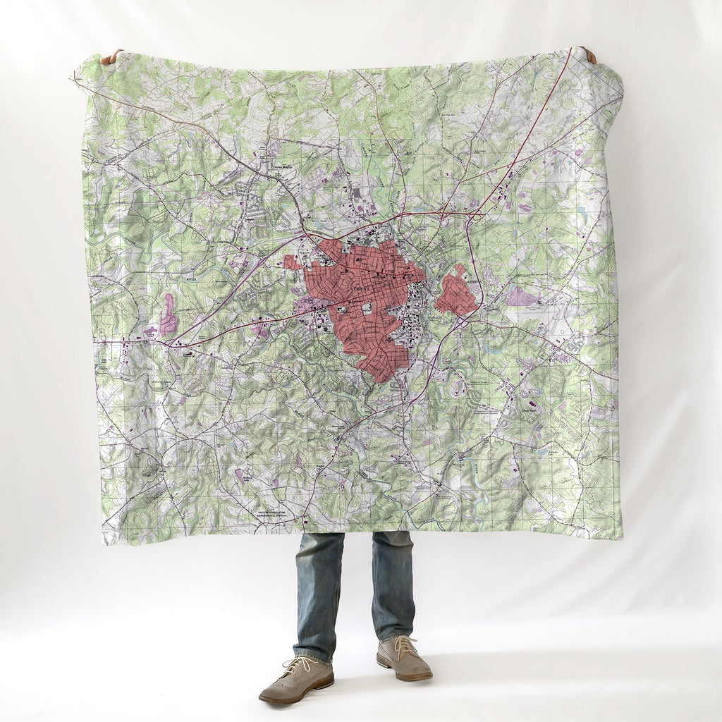 Athens Topo Map Blanket - Maritime Tribes USABlanket