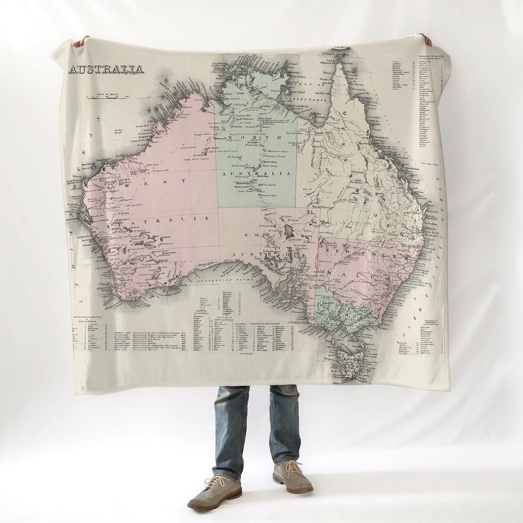 Australia Map Blanket - Maritime Tribes USABlanket