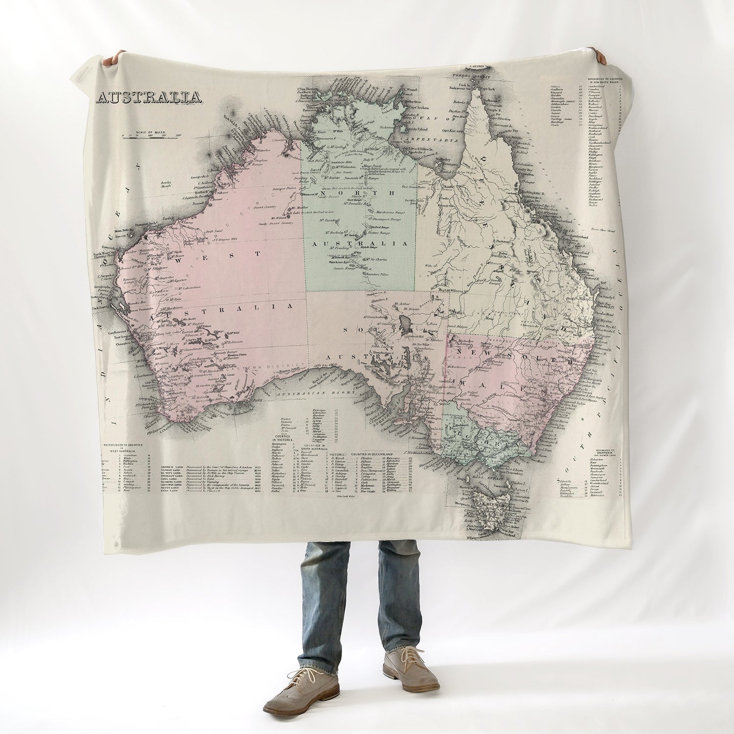 Australia Map Blanket - Maritime Tribes USABlanket