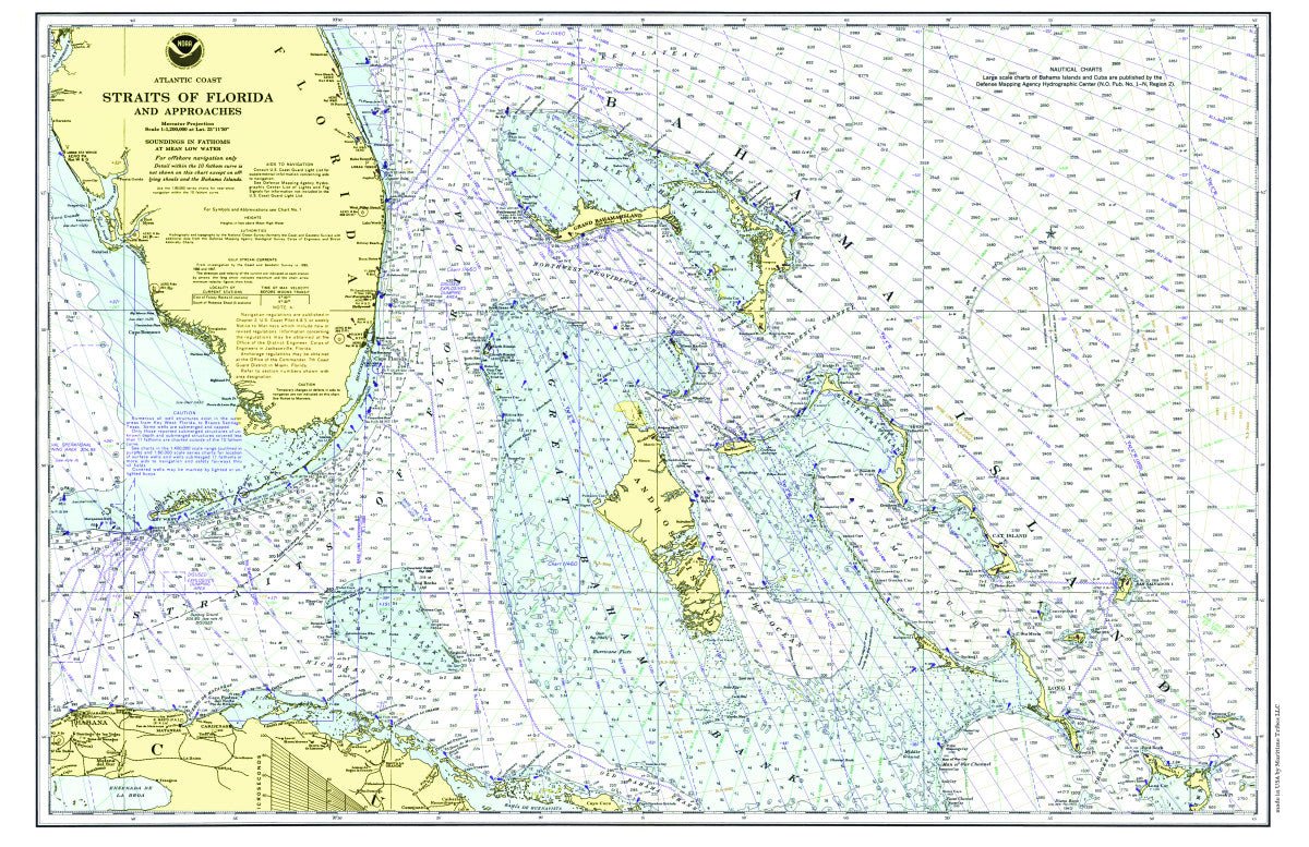Bahama Islands Chart Placemat - Maritime Tribes USALaminated Placemat